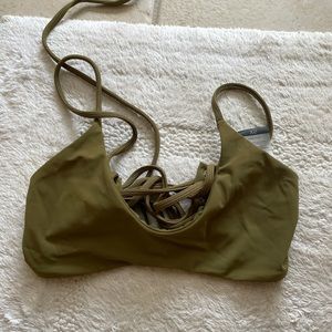 Boys and arrows army green bikini top